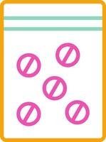 Narcotics Icon Design Symbol Line Multicolors vector