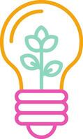 Green Energy Icon Design Symbol Line Multicolors vector