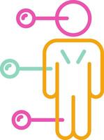 Human Body Icon Design Symbol Line Multicolors vector