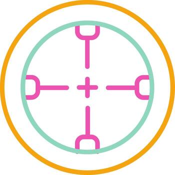 Scope Icon Design Symbol Line Multicolors vector