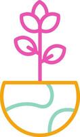 Ecology Icon Design Symbol Line Multicolors vector