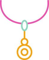 Necklace Icon Design Symbol Line Multicolors vector