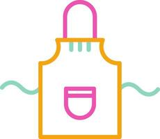 Apron Icon Design Symbol Line Multicolors vector