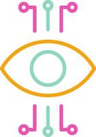 Bionic Icon Design Symbol Line Multicolors vector