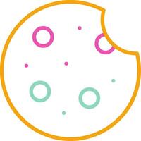 Biscuit Icon Design Symbol Line Multicolors vector