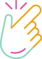 Easy Icon Design Symbol Line Multicolors vector