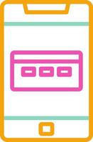payment Method Icon Design Symbol Line Multicolors vector