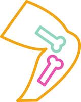 Knee Icon Design Symbol Line Multicolors vector