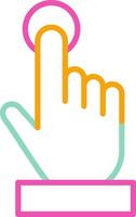 Single Tap Icon Design Symbol Line Multicolors vector