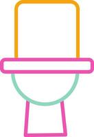 Toilet Icon Design Symbol Line Multicolors vector