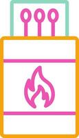 Matches Icon Design Symbol Line Multicolors vector