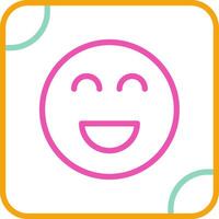 Happy Icon Minimalist Symbol Line Multicolor vector