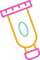 Paint Tube Icon Minimalist Symbol Line Multicolor vector