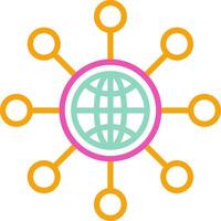 World Global Network Image vector