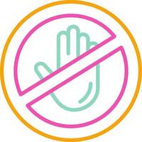 No hand sign illustration vector