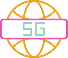 Global Icon Minimalist Symbol Line Multicolor vector