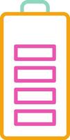 Full Battery Icon Charged Power Symbol vector