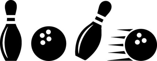 Bowling Pins and Ball Motion Illustration for Sports Design and Game Use vector