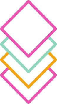 capa icono capa apilar diseño vector