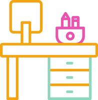 Office Desk Workstation Design vector