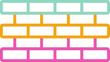 Brick Wall Icon Minimalist Symbol vector