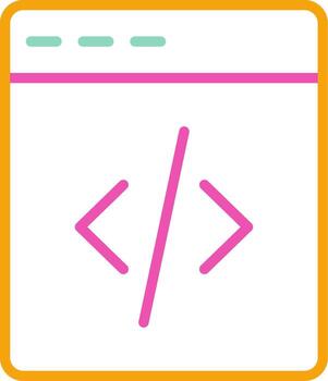 web codificación icono minimalista símbolo vector