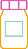 A jar of honey with a pink lid vector