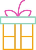 A gift box with a pink bow on it vector