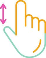 Vertical Scroll Icon Minimalist Symbol vector