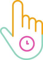 Touch Hold Icon Sustained Press Symbol vector