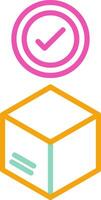 Logistics Delievry Icon Minimalist Symbol Line Multicolor vector