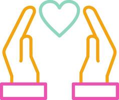 Quality Of Life Icon Minimalist Symbol Line Multicolor vector