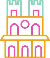 Notre Dame Icon Cathedral Spire Symbol vector