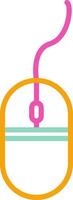 Mouse Icon Minimalist Symbol Line Multicolor vector