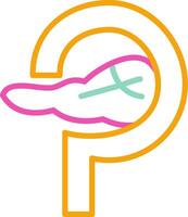 Pancreas Digestive Gland Symbol vector