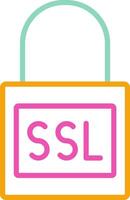 The ssl logo is shown in a colorful box vector
