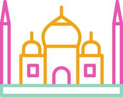 Taj Mahal Indian Landmark Design vector