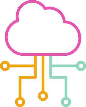 nube informática servidor datos símbolo vector