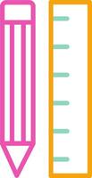 Pencil And Ruler Pencil Ruler Draw vector
