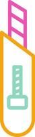 Cutter Icon Minimalist Symbol Line Multicolor vector