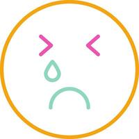 Crying Icon Emotional Release Symbol vector