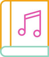 A music note icon on a book vector