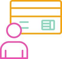 Account Icon Minimalist Symbol Line Multicolor vector