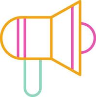 Loudspeaker Icon Minimalist Symbol Line Multicolor vector