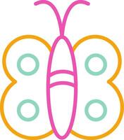 Butterfly Icon Minimalist Symbol Line Multicolor vector