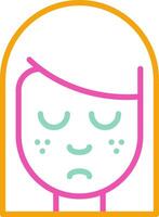 Freckles Icon Minimalist Symbol Line Multicolor vector