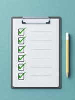 Safety Checklist With Clean Icon Grid and Ample Copy Space for Notes and Adjustments During Various Activities photo