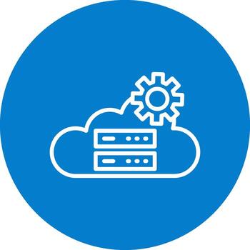 Cloud server Sleek Flat Visual Mark vector