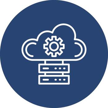 Cloud Server Sharp Edged UI Visual vector