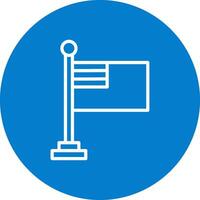 Flagged Futuristic Interface Design Mark vector